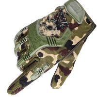 hotx【DT】 Camouflage Cycling Gloves Ski Climbing Shooting Riding Mitten Men