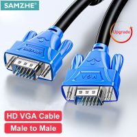 SAMZHE 1080P VGA Kabel Ganda dengan Ferrite Cincin Kabel 3 6 D-SUB untuk Proyektor Monitor