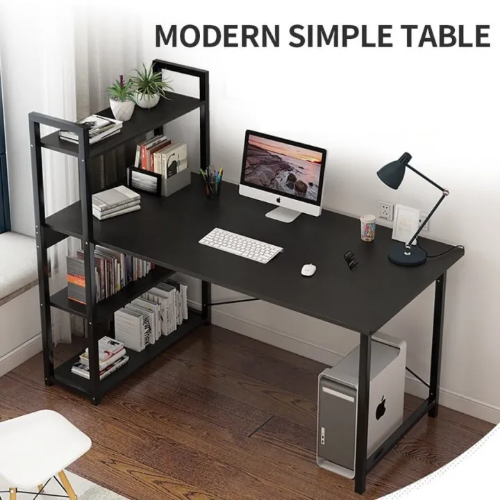 SHOBESHOP Computer Study Home Office Table Desk Furniture With Shelves ...