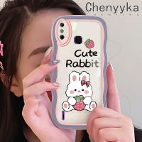 เคส Chenyyka สำหรับ Infinix Smart 4เคส X653 4C อัจฉริยะกระต่ายน่ารักลวดลายสตรอเบอร์รี่เคสมือถือกันกระแทกแบบใสนิ่มเคสโปร่งใสลายกล้องถ่ายรูปฝาครอบป้องกันซิลิกาเจล