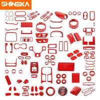 SHINEKA ABS Car Interior Red Decoration Cover Trim For Dodge RAM 1500 2010 2011 2012 2013 2014 2015 2016 2017 Car Accessories