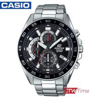 Casio Edifice Chronograph นาฬิกาข้อมือผู้ชาย สายสแตนเลส รุ่น EFV-550D-1AVUDF (หน้าปัดดำ)