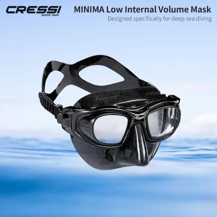 Cressi Minima Diving Mask Freediving Deep Sea Dive Goggle Ultra Low
