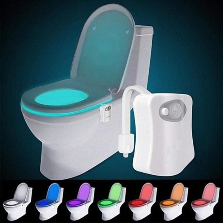 8/16 Color Motion Sensor Smart Toilet Seat Night Light Waterproof Backlight  For Toilet Bowl LED