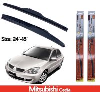 ที่ปัดน้ำฝน ใบปัดน้ำฝน ซิลิโคน ตรงรุ่น Mitsubishi Lancer Cedia 2008 ไซส์ 24-18 ยี่ห้อ Diamond กล่องแดง ราคาต่อคู่