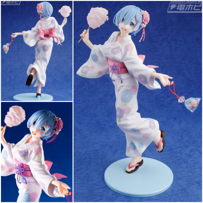 Figure ฟิกเกอร์ ReZero รีเซทชีวิต ฝ่าวิกฤตต่างโลก Rem แรม Yukata Ver Anime ของสะสมหายาก อนิเมะ การ์ตูน มังงะ คอลเลกชัน ของขวัญ Gift จากการ์ตูนดังญี่ปุ่น New Collection Doll ตุ๊กตา manga Model โมเดล