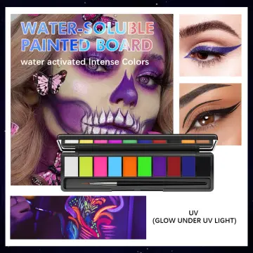Soluble Body Face Painting Kit Professional Facepaint Makeup Kids Activated  Eyeliner Palette