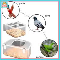 อุปกรณ์ป้อนอาหารกล่องอาหารนกพลาสติกใส GQBN44V3ในร่มกรงกล่องถังน้ำนกที่ที่ให้อาหารนกแข็งแรง