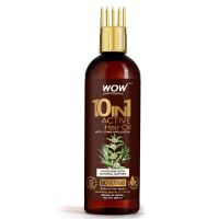 ว้าว สกิน ไซแอนท์ 10 อิน 1 แอคทีฟ แฮร์ ออยล์ WOW Skin Science 10 in 1 Active Hair Oil 200ml With Comb