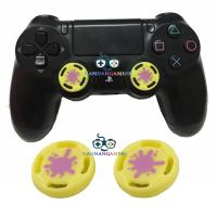 Silicone Analog Joystick Splatoon ThumbStick Grips Caps Cover Case For PS4 Xbox One Xbox 360 Controller - Yellow 1 Pair ซิลิโคนอนาล็อก [จุกยาง] สีเหลือง 1คู่