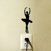 【SALE】 nancarenko1977 Ballerina Girls Fashion Home Decor Wall Switch Decals สติ๊กเกอร์ไวนิล6SS0089