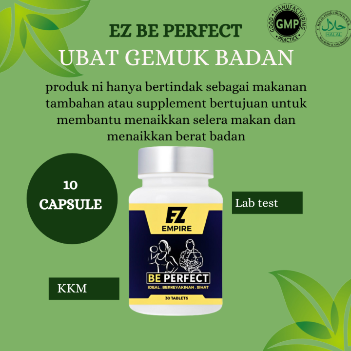 BE PERFECT Weight Gain Vitamin Gemuk Badan Permanen Original Tambah