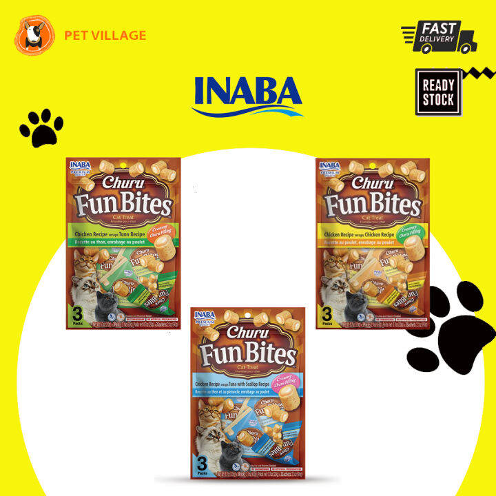 INABA CHURU Fun Bites Cat Treats 60g(20g x 3packs) Lazada