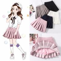 College girls wind pleated skirts child white skirts pants suit children summer cuhk pupil black skirt