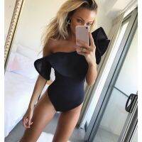 ผู้หญิงชุดหนึ่งไหล่ Leotard Tops พรรค Jumpsuit Romper Bodycon Bodysuit