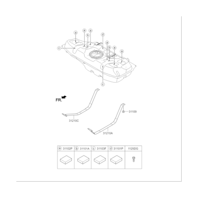 ชุดปั๊มเชื้อเพลิง31119-C9000พร้อมหน้าจอสำหรับ Hyundai Elantra Accent 2016-2020 31119C9000 31119 C9000