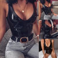 JIU YULenceria mulher látex bodysuit sexy lingerie de couro erótico lingerie sexy macacão ursinhos terno do corpo trajes exóticos yl