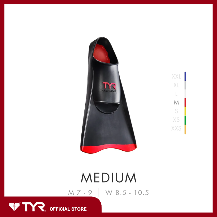 thumbnail image 2 of TYR Crossblade Fins 2.0 - Swimming Training Fins, Black/Red, Natural Rubber, For Lap Swimming & Fitness 2 of 14