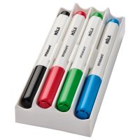 [สอบถามสต๊อคก่อนสั่งซื้อนะคะ!] IKEA MÅLA มัวล่า ปากกาไวท์บอร์ด+แปรงลบ/กล่องใส่, คละสี อิเกีย ของแท้100%