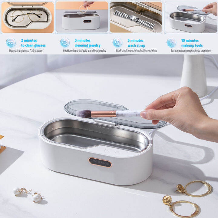 Ultrasonic Cleaner 450ML Jewelry Cleaner Machine With Washing Basket