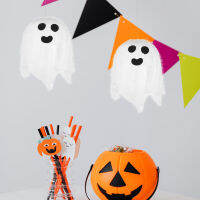 Hemoton Paper Ghost Lantern Halloween Party Lampshade ในร่มแขวนฮัลโลวีนตกแต่ง