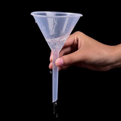 【CW】 90ml 1/2 quot; Mouth Dia Laboratory Funnel transfer perfume Plastic Filter Chemistry