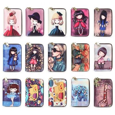 15 Colors Beautiful Girls Organ Card Bag PU Leather Wallet  Cute Business Card Case Credit Card Holder Mini Zipper Clutch Bag Card Holders