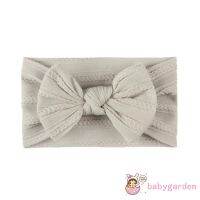 ღ♛ღBaby Girls Stretchy Wide Nylon Hair Bands Elastic Turban Headband with Bowknot