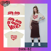 [LUVISTRUE] In LOVE TEE (ครีม) เสื้อยืด S/S เกาหลี โดยแบรนด์ LUVISTRUE FREE SIZE เกาหลี