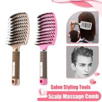 Hair Brush Hair Comb Detangling Hair Brush Bristle &amp; Nylon Women Wet Scalp Massage Comb Curly Hairdressing Salon Styling Tools