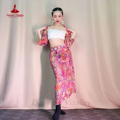 hot【DT】 Belly Costume for Half Sleeves Coat vest hip Scarf 3pcs Bellydancing Wear Outfit Girls Clothing
