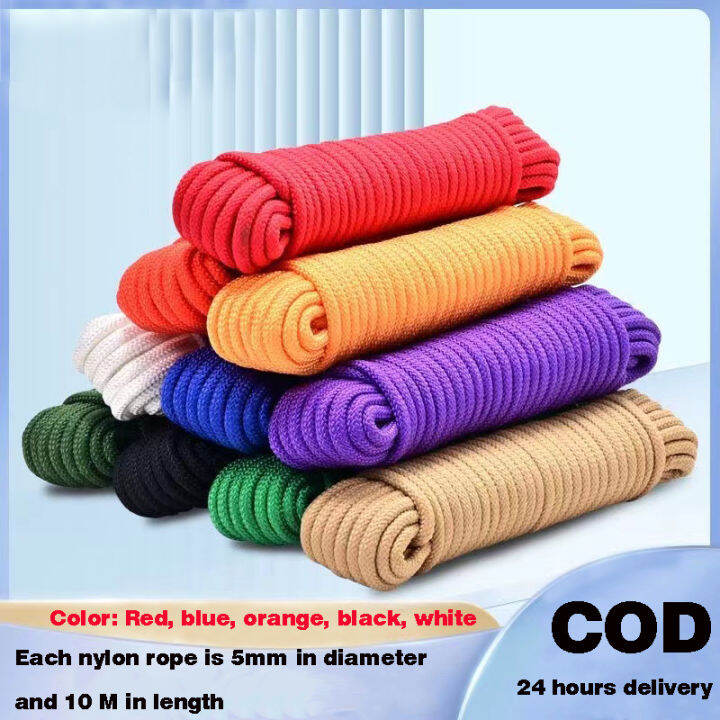 Multicolor multifunctional safety rope, length 10m, diameter 5MM