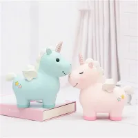 Cartoon Resin Unicorn Piggy Bank for Kid Save Money Bank Cash Coin Boxes Money Jar Home Figurine Birthday Gift Tirelire Alcancia