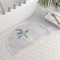 【cw】 A63I Morandi Shower Microfiber Floor Semicircle Entrance Mats Toilet Doormat Room 【hot】 !