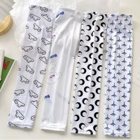 ▣ 2023 Summer Cute Cartoon Bear Flower Color Sun Protection Ice Silk Sleeve For Woman Cycling Driving Thin Long Arm Glove Fashion