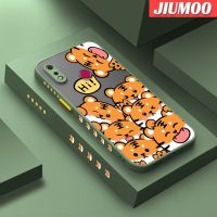 เคส JIUMOO สำหรับ Realme 3 3i 3 Pro เคสลายมีน้ำค้างแข็งโปร่งใสเสือน่ารักแบบแข็งขอบสี่เหลี่ยมด้านข้างกล้องปลอกซิลิโคนกันกระแทกเคสนิ่ม