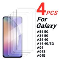 ℡卐◊ 2/4PCS Screen Protector For Samsung Galaxy A54 5G Tempered Glass Samsung Galaxy A04S A14 A24 A34 A54 5G Full Glue Screen Glass