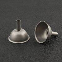 【CW】 1pcs Gray Titanium Funnel Flask Outdoor Camping No Rust Small Wine Pot