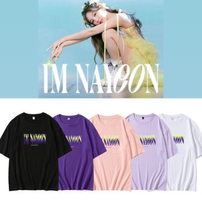 Korean Style K Pop Kpop T Shirt TWICE IM NAYEON New Album K-pop T-shirt Cal Harajuku Streetwear Summer Tee Tops Plus Size