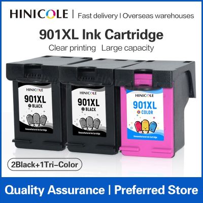 HINICOLE 2Black 1Color Ink Cartridge For HP901 Ink Cartridge For HP 901XL Officejet J4500 J4524 J4530 J4540 J4550 J4580 J4585 Ink Cartridges