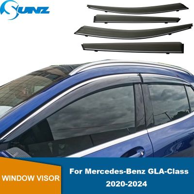 กระบังหน้าต่างสำหรับ Mercedes-Benz GLA-Class GLA180 GLA200 GLA220 GLA250 2020 2021 2022 2023 2024ป้องกันกันสาดหน้าต่างรถยนต์
