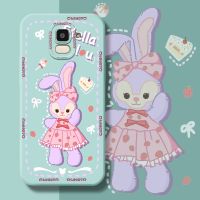 Yiเวปไซต์เคสสำหรับ Samsung Galaxy J6 2018,เคสโทรศัพท์บางลายการ์ตูนน่ารักๆขอบสี่เหลี่ยมเคสนิ่มเคสซิลิโคนแบบเต็มฝาครอบเคสป้องกันกล้องตานางฟ้า