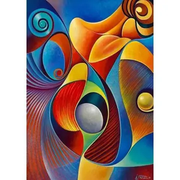 Full Drills Round Diamond Painting - Abstract Painting - 30*40CM
