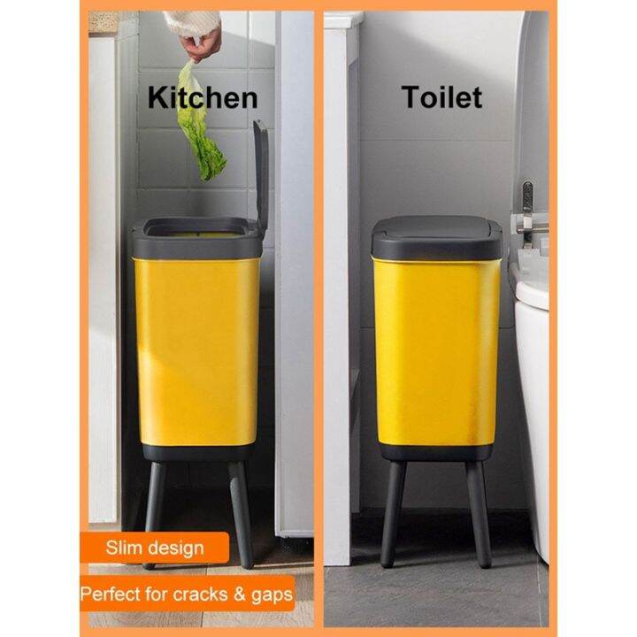 15l-nordic-style-high-foot-kitchen-trash-can-creative-press-type-plastic-toilet-bathroom-waste-bin-with-lid