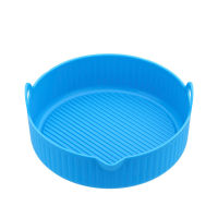 Reusable Round Accessories With Handle Airfryer Mat Pizza Grill Silicone Baking Pan Foldable