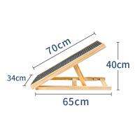 Wood Dog Ramp,ปรับความสูงได้2ระดับ,บันไดแมวสัตว์เลี้ยง,โซฟากันลื่นแบบพกพาพับได้