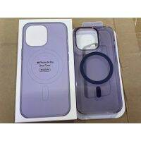 （A New sale）♣เคสแม่เหล็กเหมาะสำหรับ iPhone 12 13Pro 14สีม่วงพร้อมภาพเคลื่อนไหวโปร่งใส