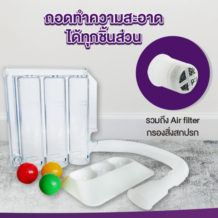 อุปกรณ์บริหารปอด-allwell-เครื่องดูดบริหารปอด-incentive-spirometer-triflow-รุ่น-pulmogain-จากอิตาลี