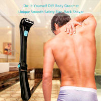 Men Shaving 180 Degrees Electric Back Hair Shaver Foldable Manual Hair Shaver Long Handle Hair Remover Tool