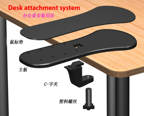 แท่นรองแขน-แท่นพักแขน-arm-support-ช่วยลดปวดเมื่อย-ออฟฟิศซินโดรม-แท่นวางแขน-สำหรับใช้เมาส์และคีย์บอร์ด